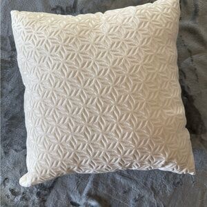 Textured Cream Throw Pillow
